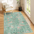 3x5 Rug Washable Animal Area Rug for Bedroom Non Slip (Teal (Animal) / 3' x 5' (Rectangular))