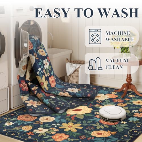 3x20 Runner Rug for Hallway (Navy Blue / 3' x 20' (Rectangular))