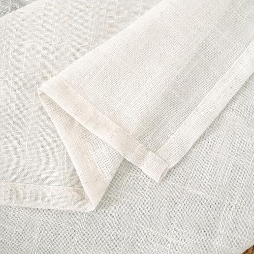 95 Inches Long Cream Linen Curtains for Living Room (Cream / 52"W x 95"L (Pack of 2))