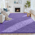8x10 Fluffy Shag Area Rugs for Living Room Bedroom (Purple / 8' x 10' (Rectangular))