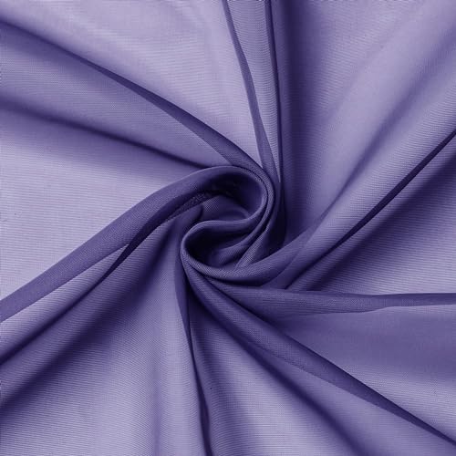 Purple Sheer Curtains 63 Inch Length 2 Panels Set (40"W x 63"L (Pack of 2) / Purple)