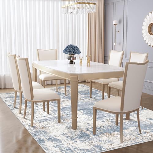 5x7 Area Rugs for Living Room (Blue / 5' x 7' (Rectangular))