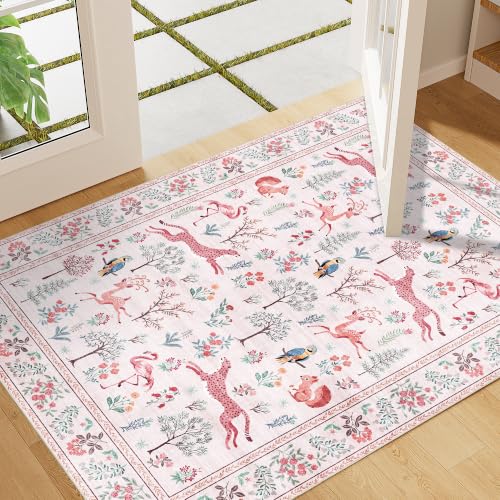 2x3 Entryway Rug (Pink (Animal) / 2' x 3' (Rectangular))