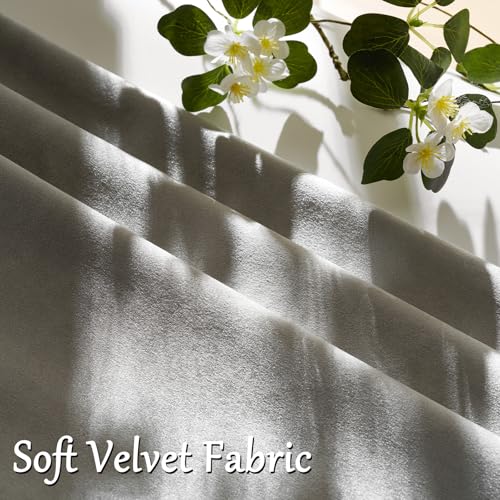 Silver Grey Velvet Throw Pillow Covers 12x20 Pack of 2 (Silver Grey / 20" x 12" (Pack of 2))