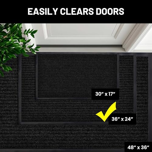 Front Door Mat (36" x 24" / Black)