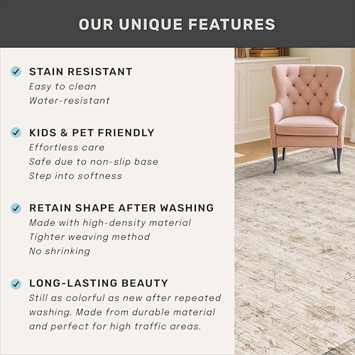 Farmhouse Bathroom Rug 2x3 Beige (2' x 3' (Rectangular) / Light Sand Beige)