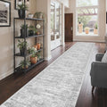 3x18 Runner Rug Non Slip (Grey/Ivory / 3' x 18' (Runner))