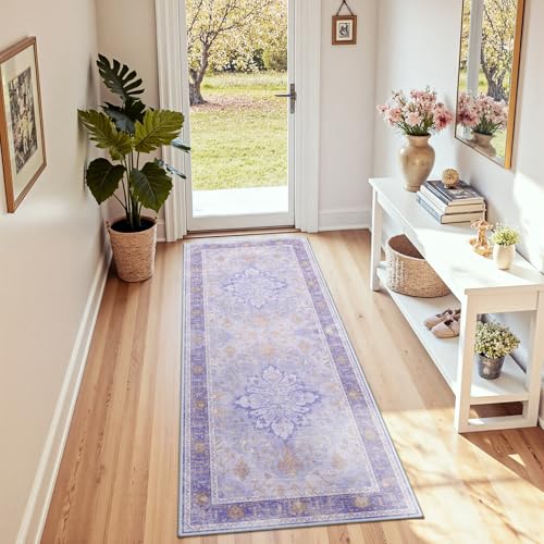 Washable Area Rug (Purple / 2' x 6' (Rectangular))