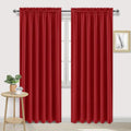 Wide Blackout Curtains for Bedroom Living Room 70 x 84 Inch Long Red (Red / 70"W x 84"L (Pack of 2))