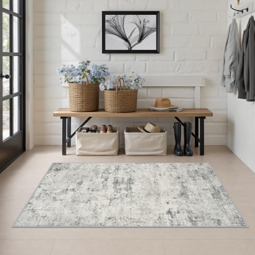Area Rug Living Room (Grey White / 3' x 5' (Rectangular))