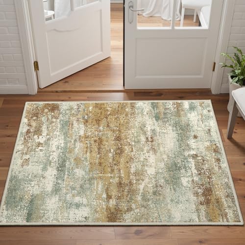 2x3 Area Rugs for Entryway (Orange Green / 2' x 3' (Rectangular))
