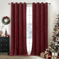 Extra Long Velvet Curtains 108 Inch Length for Living Room (Burgundy / 52"W x 108"L (Pack of 2))