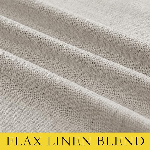 Brich Vintage Open Linen Weave Flax Thermal Curtains (52"W x 72"L (Pack of 2) / Brich)