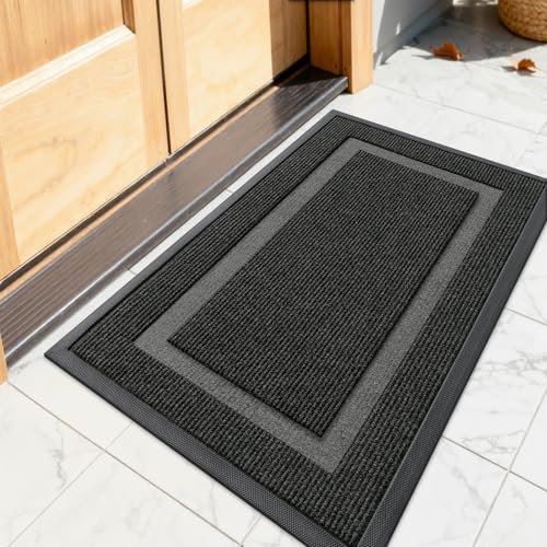 Front Door Mat 23.5x15.5 (Black / 23.5" x 15.5")