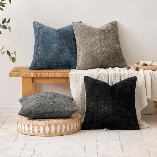 Decorative Lumbar Throw Pillow Covers 12x20 Coastal Navy Blue 2 Pack (20" x 12" (Pack of 2) / Navy Blue)