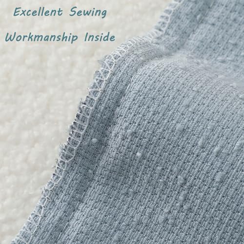 Pack of 2 Boucle Textured Throw Pillow Covers 20x20 Inch (Dusty Blue / 20" x 20" (Pack of 2))
