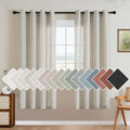 Living Room Linen Curtains (52"W x 72"L (Pack of 2) / Pale Oak)