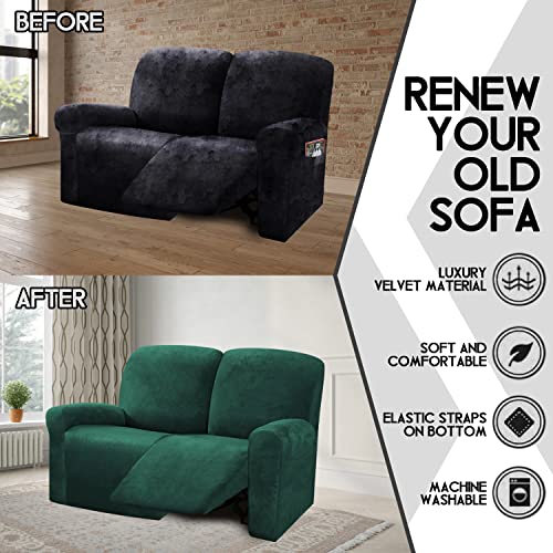 Reclining Love Seat Slipcover (Retro Green)