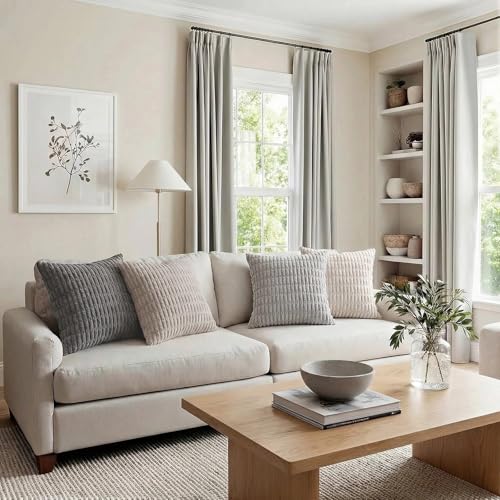 4 Packs Decorative Throw Pillow Covers for Living Room Couch Bed (28" x 28" (Pack of 4) / Grey Series)