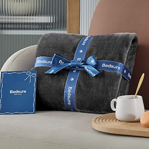 GentleSoft Fleece Blankets Queen Size Dark Grey (Charcoal / Queen (90" X 90"))
