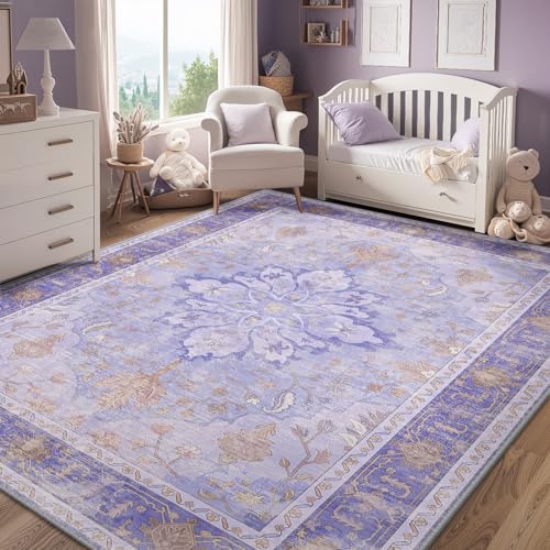 Washable Area Rug (Purple / 3' x 5' (Rectangular))