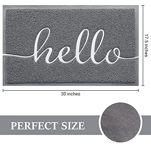 Door Mat Welcome Mat Floor Mat for Entryway (Grey / 1'6" x 2'6" (Rectangular))