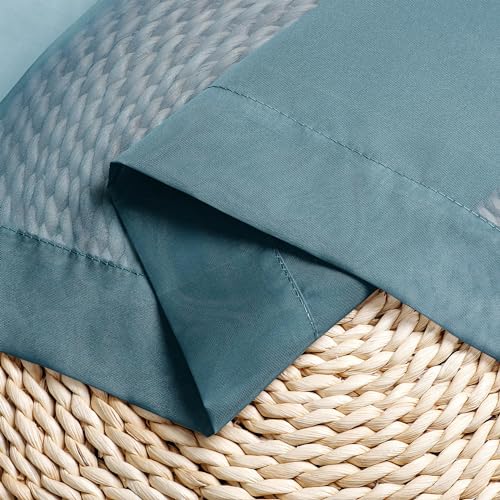 Stone Blue Sheer Curtains 54 Inch Long 2 Panels (Stone Blue / 42"W x 54"L (Pack of 2))