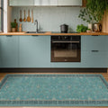 Boho 2x6 Non Slip Kitchen Rug Runner (2' x 6' (Runner) / Emerald Teal)