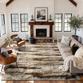 8x10 Ft Extra Large Shag Rugs for Living Room (Bc Khaki 4sm02 / 8' X 10' (Rectangular))