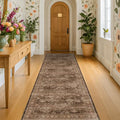 Boho Washable 2x8 Long Rugs for Hallway (2' x 8' (Runner) / Brown)
