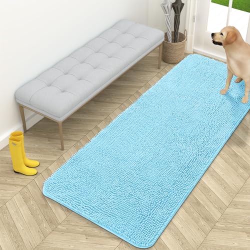 Dog Door Mat for Muddy Paws 59x24 (Blue / 59" X 24")