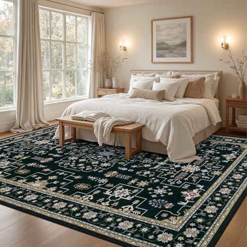 8x10 Area Rugs Living Room (Black / 8' x 10' (Rectangular))