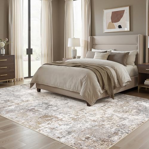 7x9 Area Rug Living Room Rugs (Brown Grey / 7' x 9' (Rectangular))