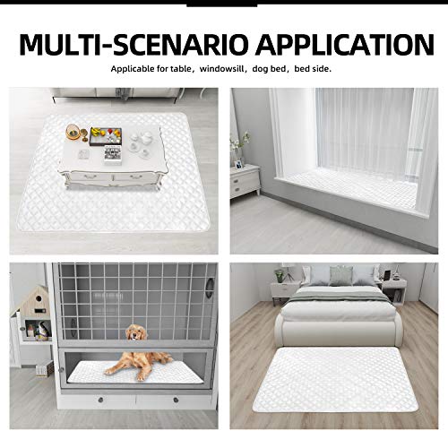 Sectional Couch Covers for Dogs L Shape Sofa Cover Reversible Sofa Slipcover Chaise Lounge Cover Furniture Protector Cover for Pets Dog Cat (42" x 68" / White/White)