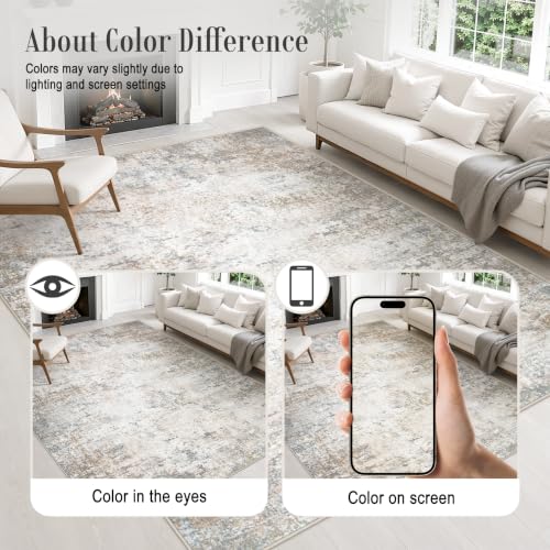 9x12 Area Rug Living Room Rug (Brown Grey / 9' x 12' (Rectangular))