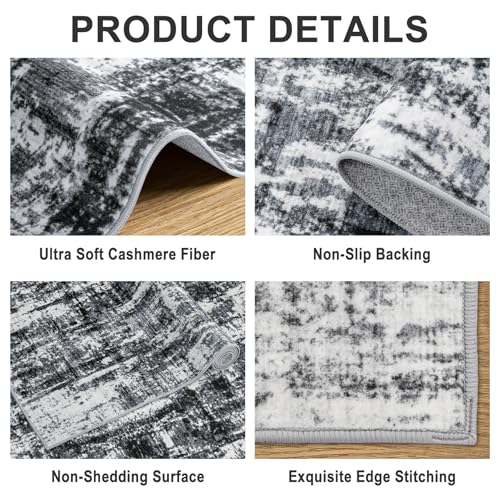 Area Rug Living Room (New-black / 4' x 6' (Rectangular))