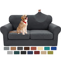3 Piece Stretch Loveseat Sofa Cover (55"-69"(2 Cushions) / Dark Gray)