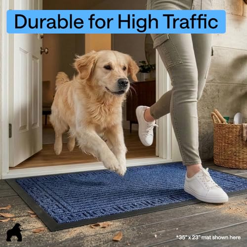 WeatherMAX Door Mat (Navy Greek Keys / 47" x 35")