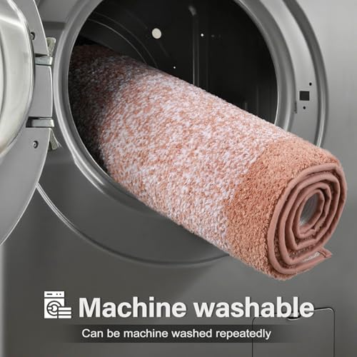60x24 Long Bathroom Rugs Non Slip Washable (Pink / 2' x 5' (Rectangular))