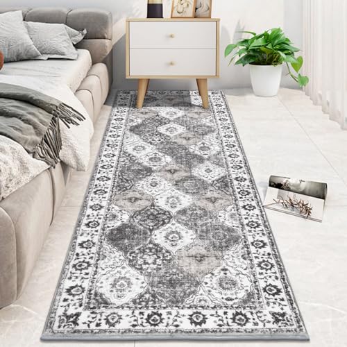 HEBE Hallway Runner Rug 2'x6' (Multi-grey / 2' x 6' (Rectangular))