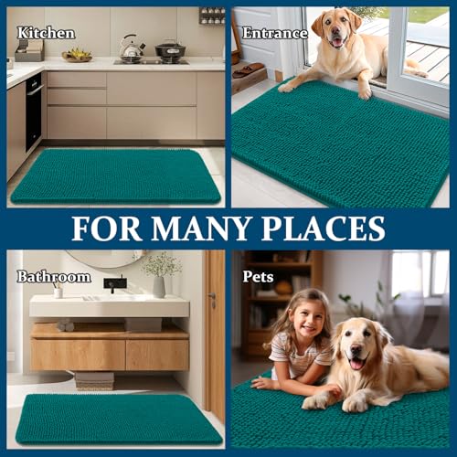 Dog Door Mat for Muddy Paws 54x32 (Lake Blue / 54" X 32")