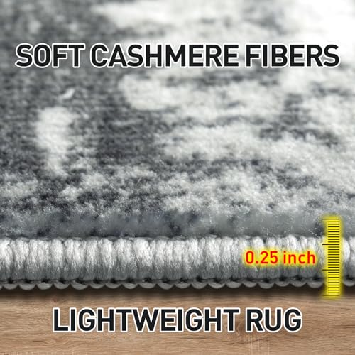 4x6 Area Rugs for Living Room (Black Grey/Gold / 4' x 6' (Rectangular))