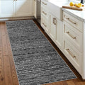 2x5 Runner Rug Washable Moroccan (Charcoal Gray / 2' x 5')