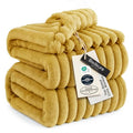 Soft Full Size Fleece Blankets for Bed Yellow 84"x90" (Yellow / Full)