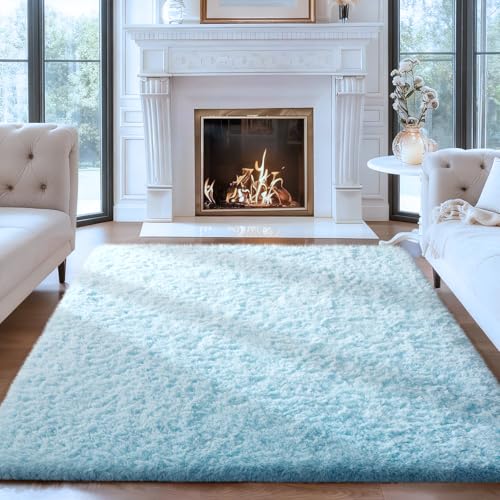 Light Blue Rug (Light Blue / 4' x 6' (Rectangular))