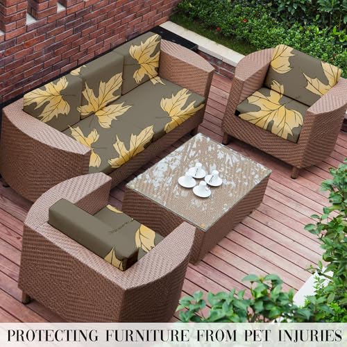 8Pcs Outdoor Cushion Covers (Maple Leaf / 8PCS)