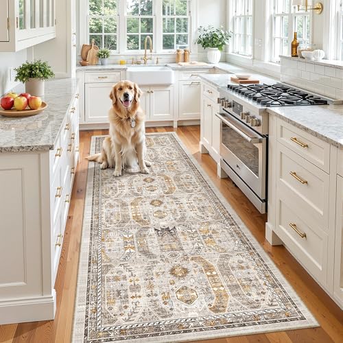 Hallway Runner 3x8 (Brown/Gold / 3' x 8' (Runner))