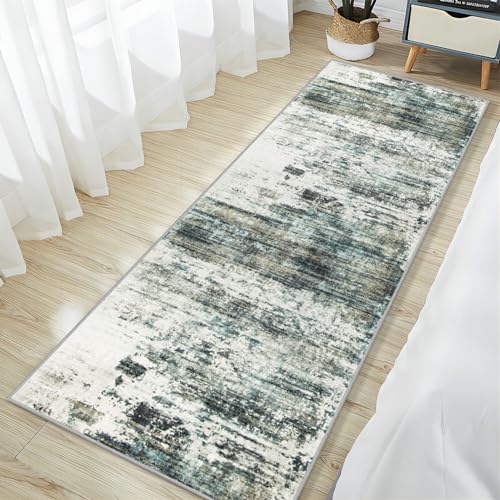 2'6''x8' Runner Rugs Washable Rug (Teal Green/Multi Color / 2'6" x 8' (Runner))