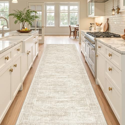2'6 x 12' Runner Rug Non Slip (Beige/Ivory / 2'6" x 12' (Runner))