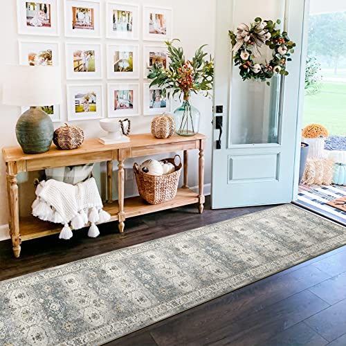 Washable 2x12 Runner Rug (Grey / 2' x 12' (Rectangular))